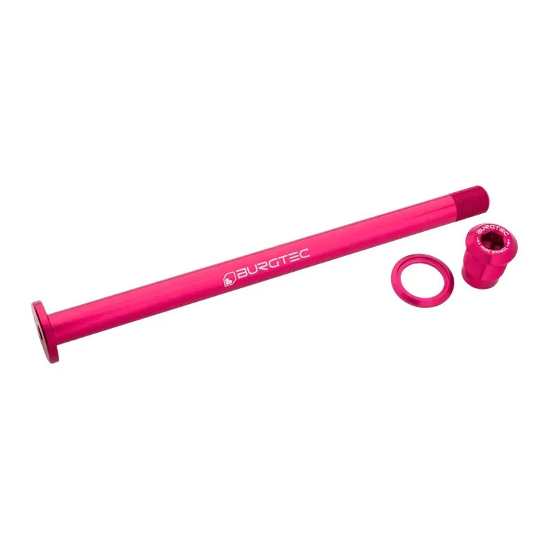 Burgtec Evil 183.5mm UDH Rear Axle in Toxic Barbie Pink