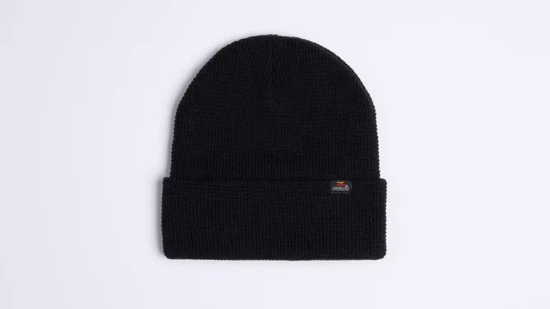 Specialized Flag Graphic Waffle Fold Beanie In Black
