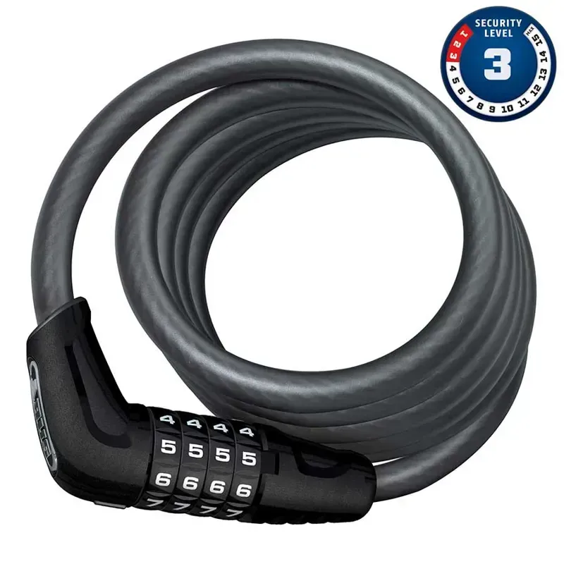 Abus Numero 5510C 10mm 180cm 4-digit Combination Lock w/ Cable in Black
