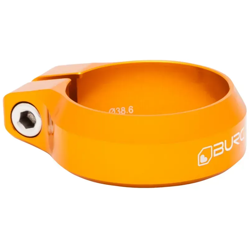 Burgtec Seat Clamp 38.6mm Diameter In Iron Bro Orange