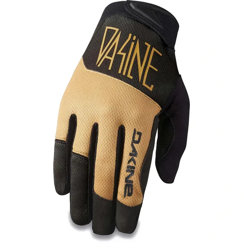 Dakine Syncline Gel Full Finger Bike Gloves in Black/Tan