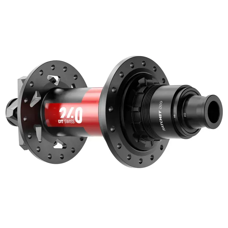DT Swiss 240 DEG 6B-Disk 32h 12x157mm XD Rear Hub in Black/Red