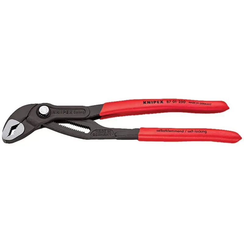 Knipex 10-inch Cobra Pliers w/ 1-13/16-inch/46mm Bolt Capacity in Red